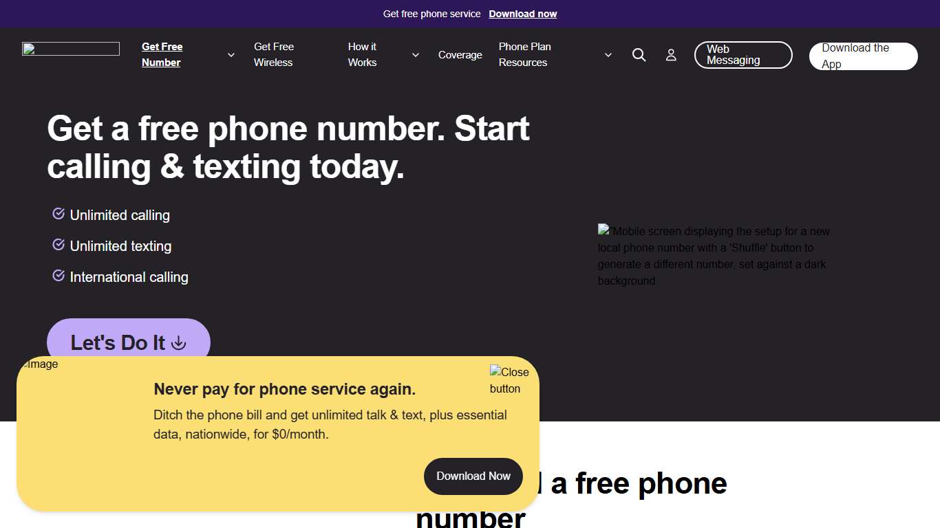 Get A Free Phone Number : Google Voice Alternative - TextNow